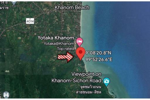 2500 SQM Seaview Land in Khanom (Naern Thae Wada)