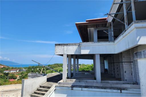 Structurally 95% completed!! Luxury sunset view villa for sale in  Plai Laem - 920121018-201