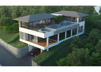 Luxury house with sunken deck in terrace Bang Rak Koh Samui