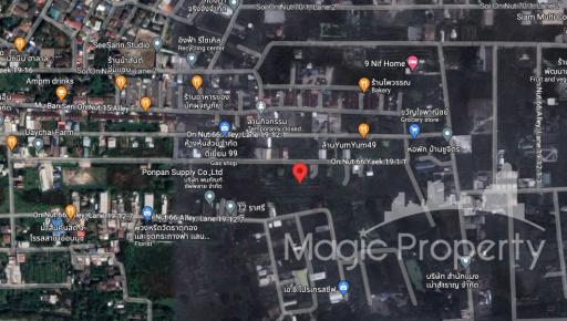 Land for sale in Soi Onnut 66 (Yak 19-1-1), Prawet, Bangkok 10250