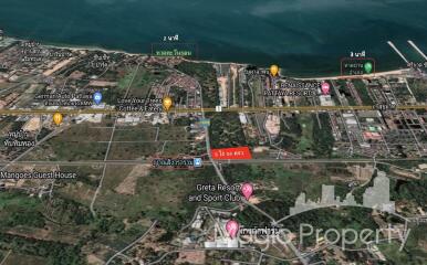 9 Rai Land For Sale Near Yansangwararam Temple Na Chom Thian, Sattahip, Chon Buri