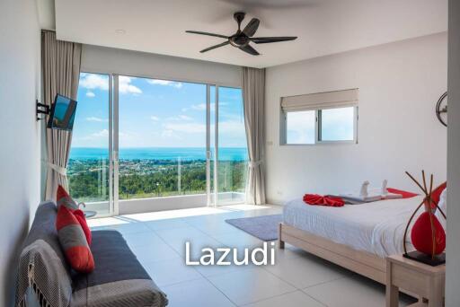 Villa in Chaweng Hills: Panoramic Sea Views, 5-Bedrooms