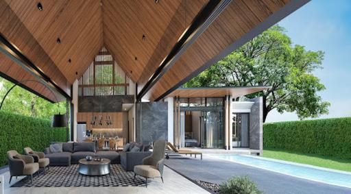 a harmonious fusion of a traditional Thai style villa