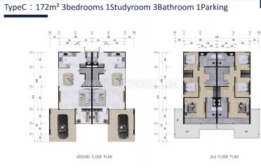 172 ตรม., 3 ห้องนอน บ้าน ราคา ฿ 8,809,500