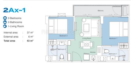 BAN7104: 2-Bedroom Unit in Bang Tao