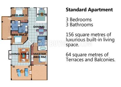 LAY6936: Gorgeous 3 bedroom Apartment in Layan beach area