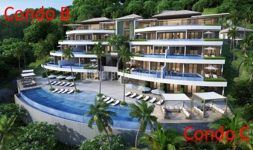 SUR6892: Apartment with Pool and Sea View in Surin beach