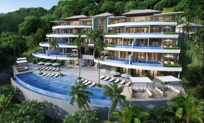 SUR6892: Apartment with Pool and Sea View in Surin beach