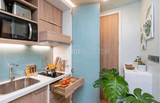 BAN6438: Studio with a unique layout in Eco condominium at crisis prices in Bang Tao area