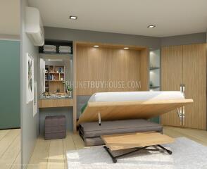 BAN6438: Studio with a unique layout in Eco condominium at crisis prices in Bang Tao area