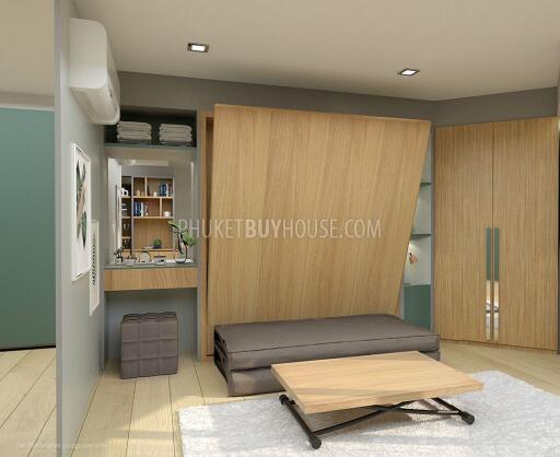 BAN6438: Studio with a unique layout in Eco condominium at crisis prices in Bang Tao area