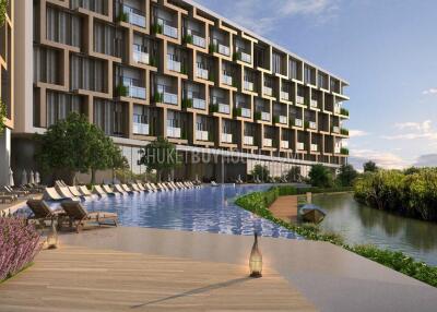 LAY6264: 1 Bedroom Apartment in a New Hotel Project 400 m. from Layan Beach