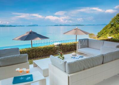 YAM6101: Luxury 6-bedroom Villa with a private Beach on its front and Panoramic Sea View