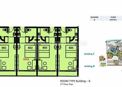 PAT5228: 2 Bedrooms Sea-View Apartment in Patong