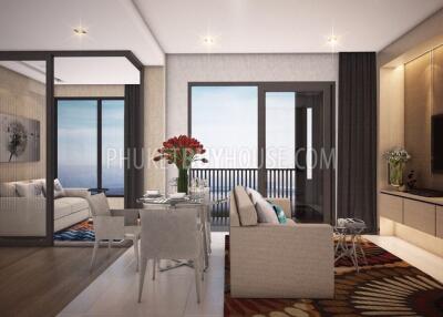 SUR5214: One-bedroom Apartment with Jacuzzi in New Condo Close to Surin beach