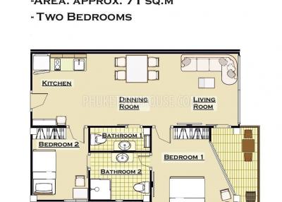 NAI4923: Two Bedroom Coastal View Apartment within Walking Distance to Nai Harn Beach