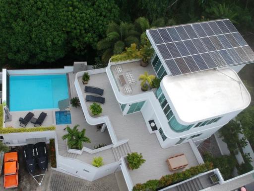 Sea view private pool villa with solar panels system, in Chalong Phuket