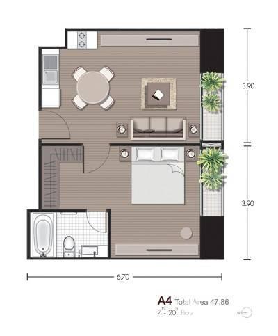 1-BR Condo at Noble Reveal Ekamai near BTS Ekkamai (ID 511883)