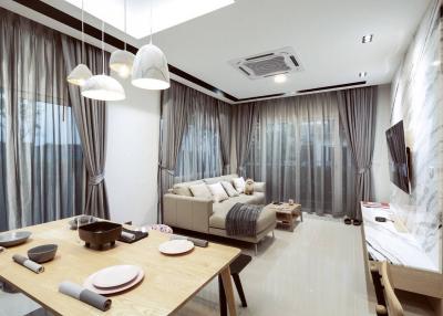 Two-storey twin houses, English Cottage style, close to Don Mueang Airport and the Red Line BTS.