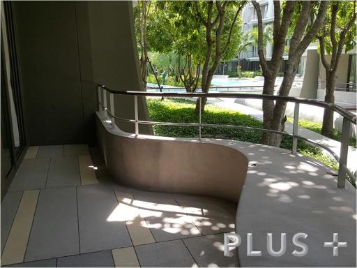 2 bathrooms unit ground floor facing to pool view and fully furnished