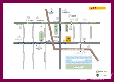 1-BR Condo at Life Rama 4 - Asoke near MRT Queen Sirikit National Convention Centre