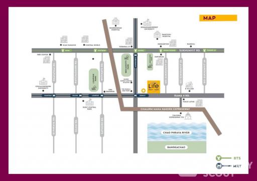 1-BR Condo at Life Rama 4 - Asoke near MRT Queen Sirikit National Convention Centre