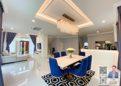 Luxury house for rent, fully decorated, with furniture in The City Bangna, KM.7 - near Mega Bangna