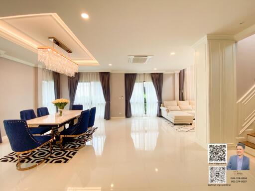 Luxury house for rent, fully decorated, with furniture in The City Bangna, KM.7 - near Mega Bangna