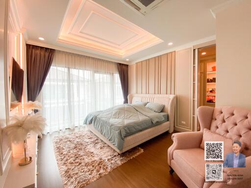 Luxury house for rent, fully decorated, with furniture in The City Bangna, KM.7 - near Mega Bangna