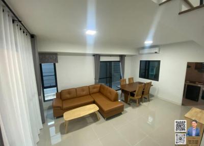 For rent: Townhouse with corner backyard, new house, near Mega Bangna, Bangna area