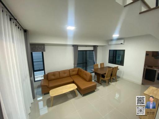 For rent: Townhouse with corner backyard, new house, near Mega Bangna, Bangna area