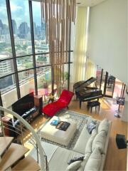 Duplex Penthouse with a large balcony and city is available for rent on Promphong Area.