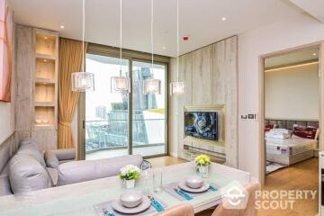 1-BR Condo at Magnolias Waterfront Residences near BTS Saphan Taksin (ID 390661)