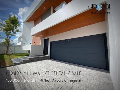 Luxury Minimalist Rental: 150,000 Baht/month ($4,500 USD/month)/ Sale 30,000,000