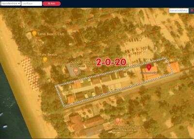 Land for sale on the beach, Na Jomtien 12, Sattahip, Chonburi.