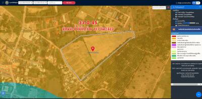 Land for sale in Nong Mai Kaen, Thung Klom, Tan Man, Nong Prue, Chonburi.  Land 33 Rai 45 Sq Wa.