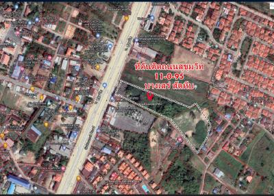ขายที่ดินติดถนนสุขุมวิท บางเสร่ สัตหีบ ชลบุรี  ที่ดิน 11 ไร่ 95 ตารางวา