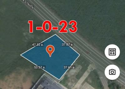 Land for sale, rent, mountain view, in front of Khao Chi Chan Road, Na Jomtien, Sattahip, Chonburi  Land 1 Rai 23 Sq Wa