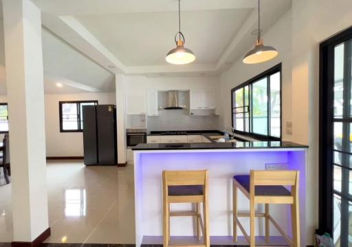 Urgent sale, house with rent, single house with swimming pool Nateekan Park View Near Mab Pachan Reservoir, Pattaya