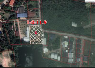 Land for sale with 1 house, Huay Yai, Bang Lamung, Chonburi Land 1 Rai 11.9 Sq.Wa
