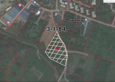 Land for sale in Pong, Bang Lamung, Chonburi  Land 3 Rai 1 Ngan 84 Square Wa.