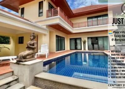 Pool Villa for sale and Rent  Talay Sawan Village  Bangsarey beach