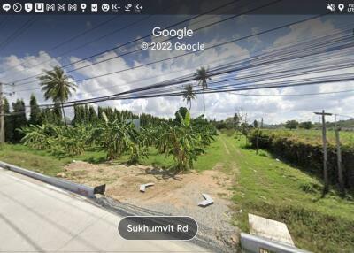 Beautiful land for sale on Sukhumvit road, big plot, good location, Na Jomtien, Sattahip, Chonburi.