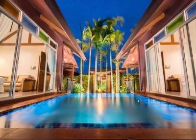 Pool Villa for sale, 1 bedroom unit with 18 swimming pools, with hotel license. Sale ​​350 million baht