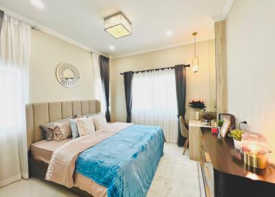 Beautiful home, focus on quality. special promotion Price 6,755,000 baht, special promotion, receive a discount of 500,000 Total price 6,255,000 baht Dusit Garden Pattaya