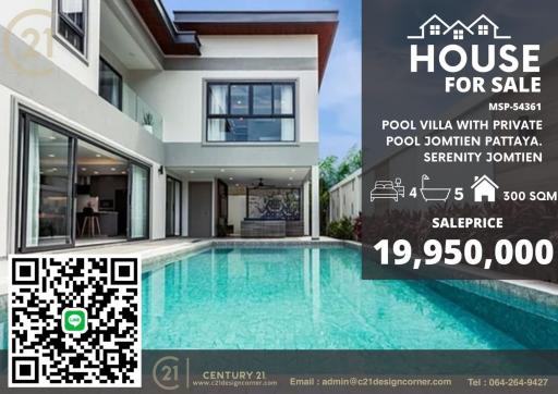 Pool Villa with Private Pool Jomtien Pattaya. Serenity Jomtien