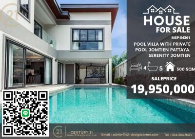 Pool Villa with Private Pool Jomtien Pattaya. Serenity Jomtien