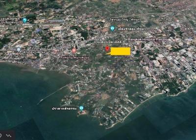 Land for sale in the heart of the city, area 1 rai near Bangkok Pattaya Hospital Pattaya City  Price 18,000,000 million baht