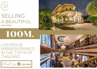 !! Selling a beautiful, luxurious mansion, ranked in the top 10 of Thailand, fully furnished, Pattaya.