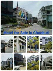 Hotel for sale in the center of Chonburi  Area 4 rai 3 ngan 57.2 sq m. 148 rooms
